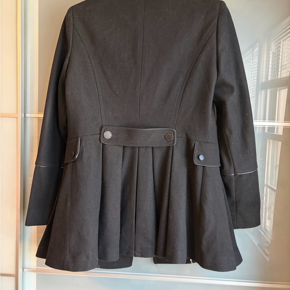 Calvin Klein Women's Elegant Black Pea Coat - Picture 2 of 5